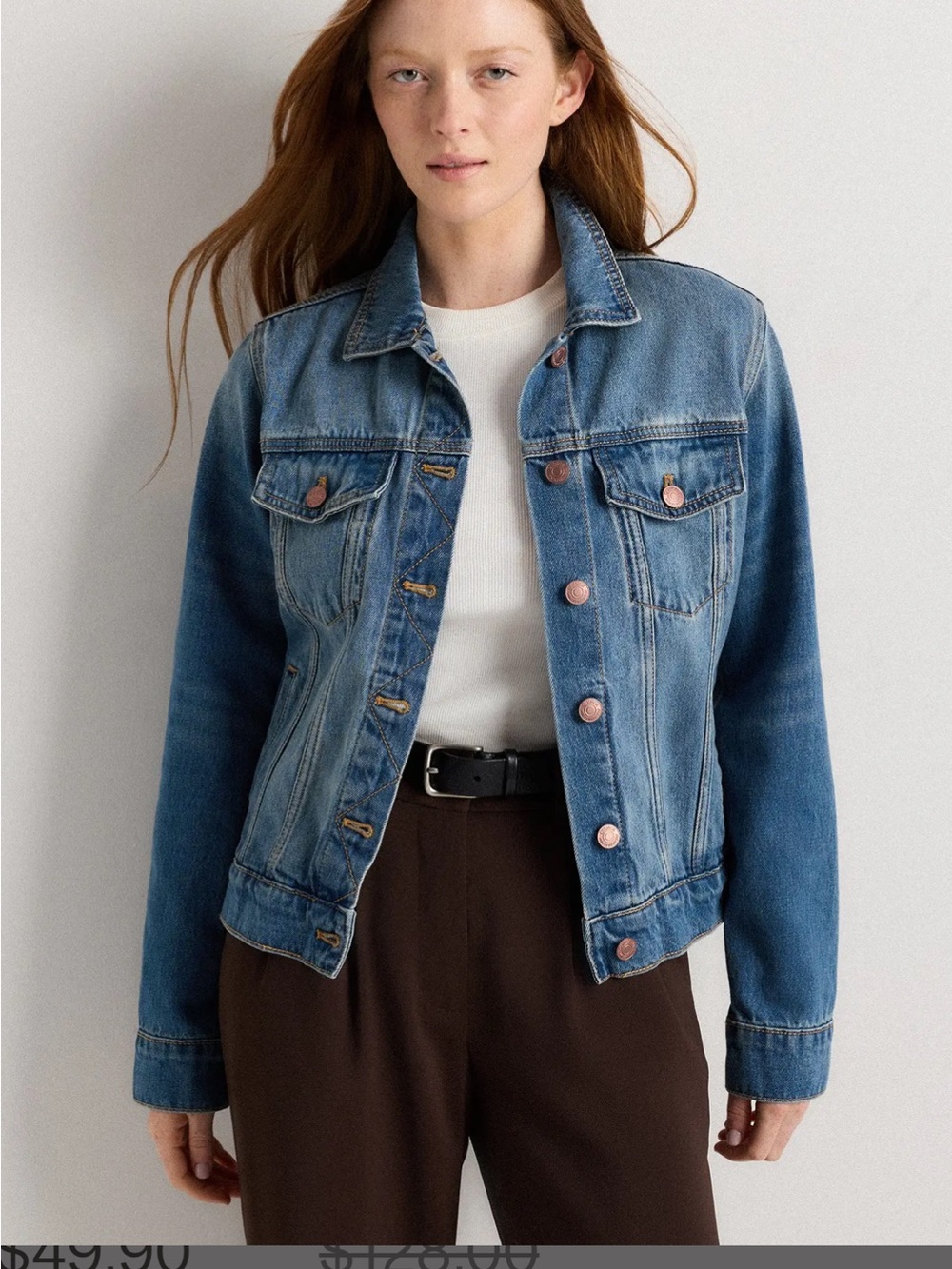 Quince Blue Denim Jean Jacket for Women